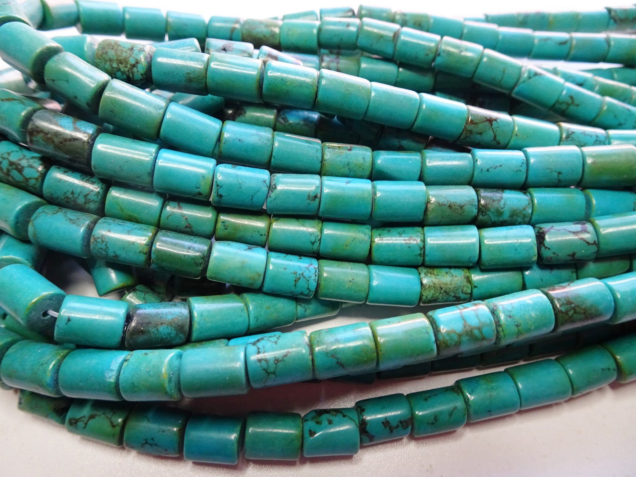 (image for) Green barrel beads 10x8 Magnesite #1215-TU